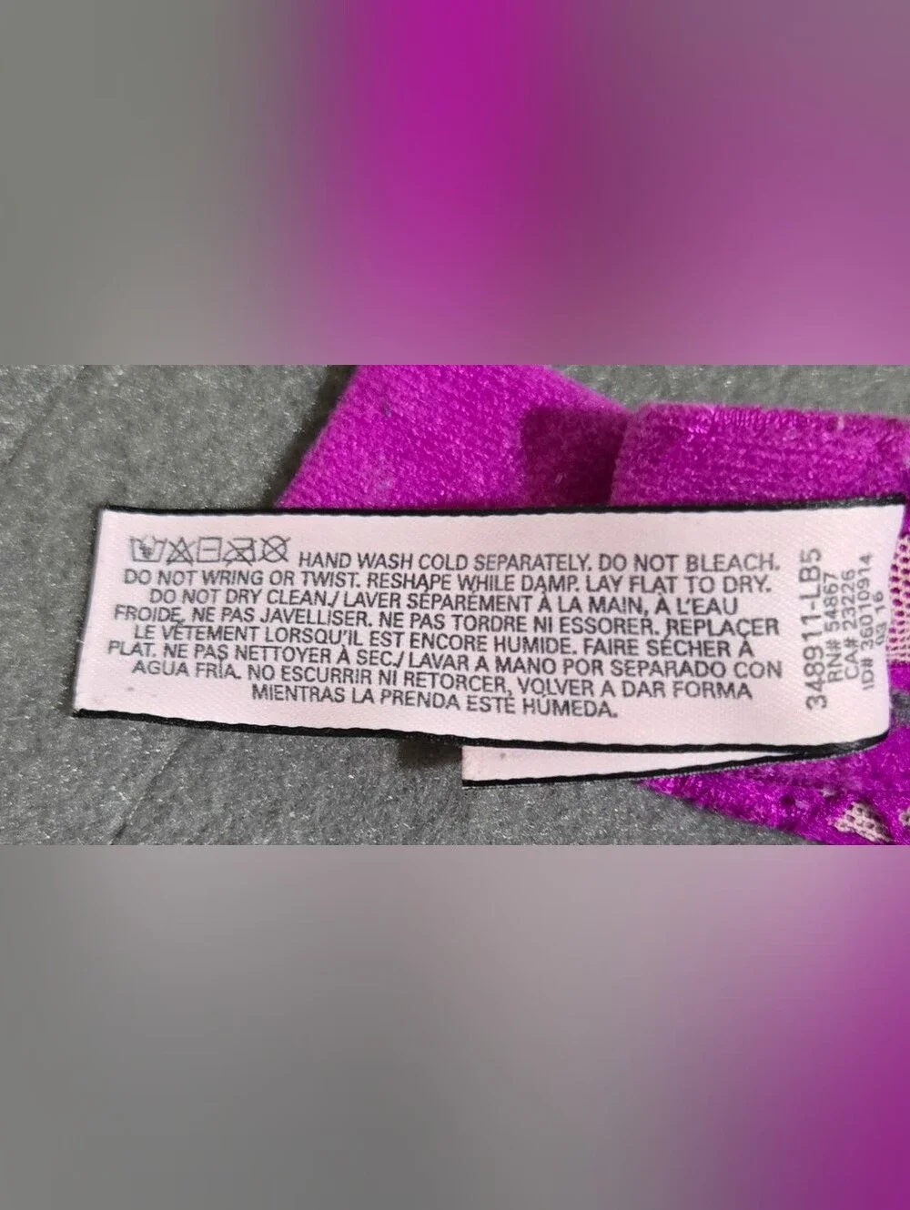 Victoria’s Secret Magenta Purple Lace Push-Up Bra 34C
